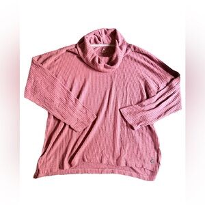 Andrew Marc Women’s Sport Cowl Neck Waffle Knit Top